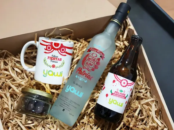 box corporativos con botellas personalizadas