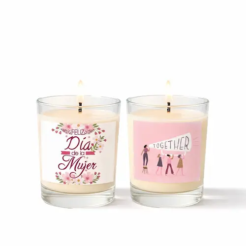 velas personalizadas para mujeres - Regalos Corporativos para el Dia de la mujer